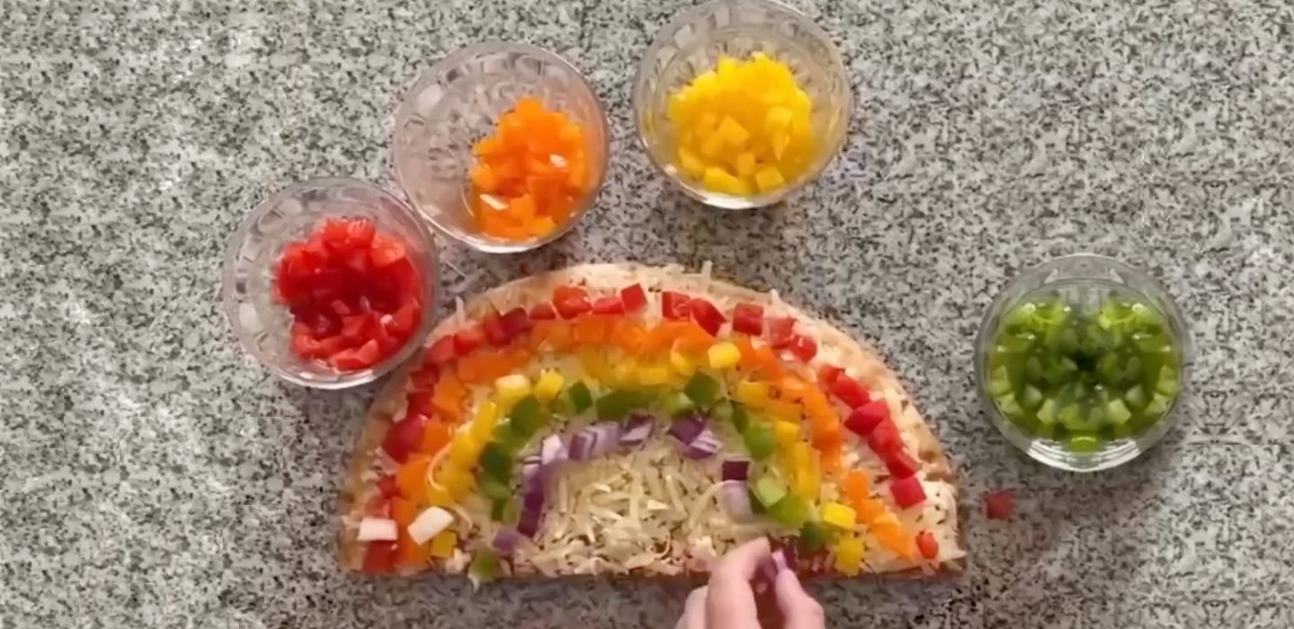 Pizza arcoiris
